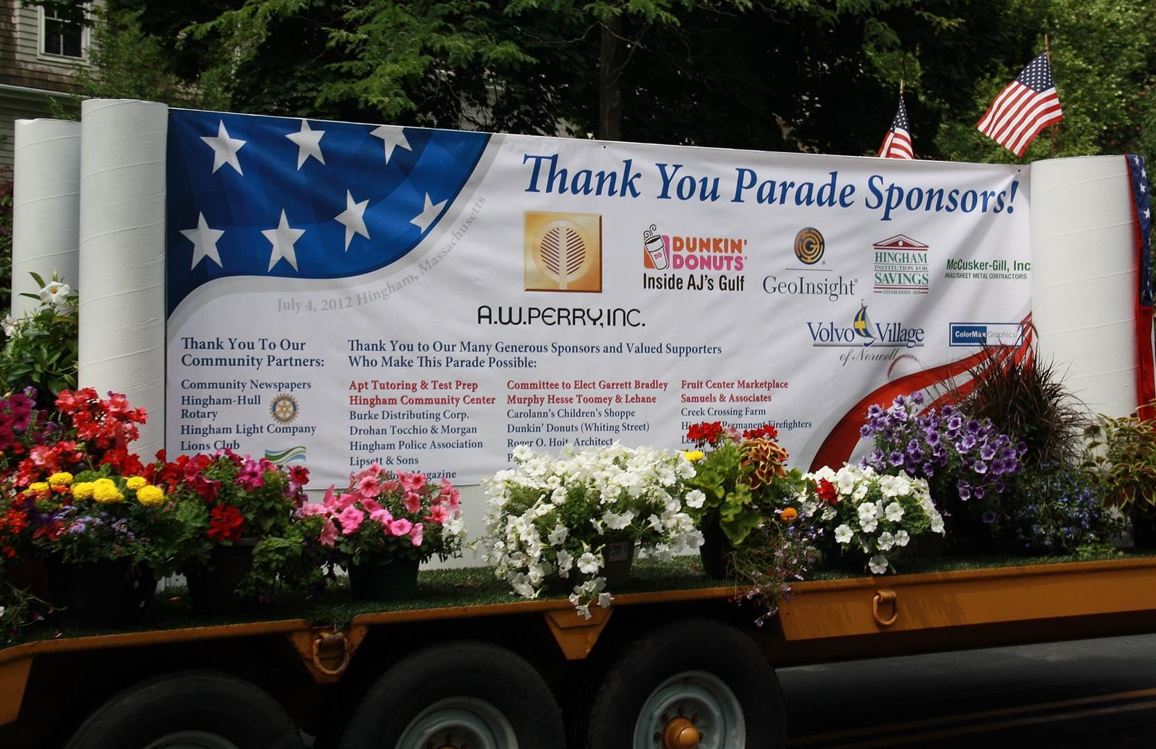Thank you to all of our 4th of July Parade Sponsor